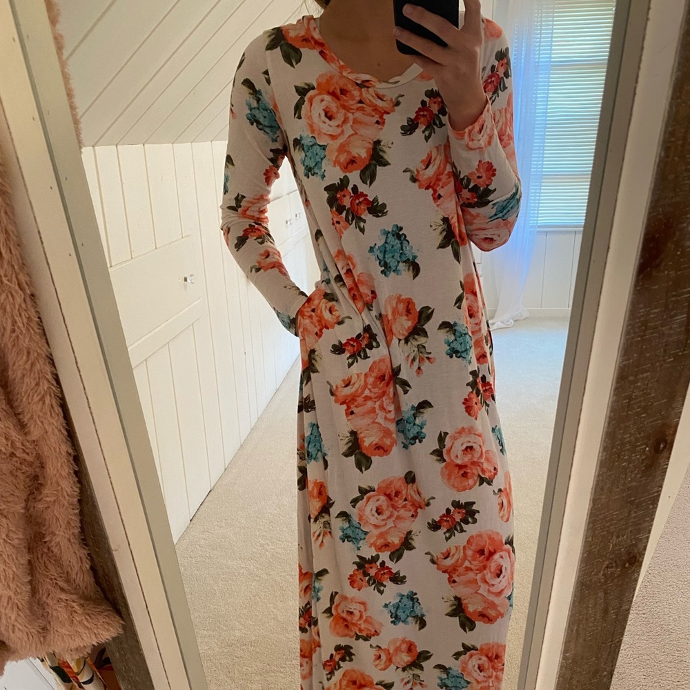 Maxi Floral Cotton Dress